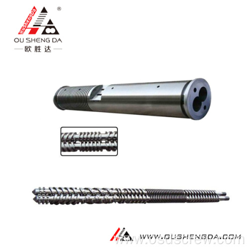 parallel double screw cylinder plastic extruder